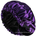 UNIQ Double Layers Sleeping Hair Bonnet Silk Satin Adjustable Women Braid Bonnet for Curly Hair